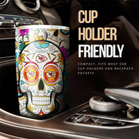 Kansas City Chiefs Tumbler Cup Custom Sugar Skull Car Accessories