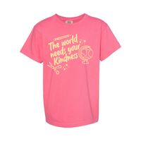 The World Needs Your Kindness - YOUTH Comfort Colors Tee