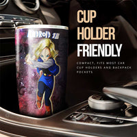 Krillin And Android 18 Tumbler Cup Custom Car Accessories Galaxy Style