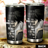 L Lawliet Quotes Tumbler Cup Custom Death Note Car Accessories