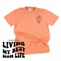 Melting Motherhood - Living My Best Mom Life - (w/ Melty Lightning Eyes) - Comfort Colors Tee