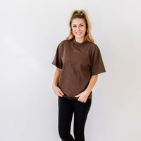 Essential Heavyweight MAMA Tee - Tone on Tone Embroidered
