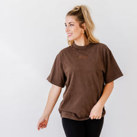 Essential Heavyweight MAMA Tee - Tone on Tone Embroidered