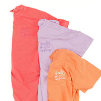 Embroidered Tone on Tone Comfort Colors Tee - Faith Over Fear