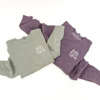 Embroidered PIGMENT Crewneck - Faith Over Fear