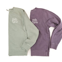 Embroidered PIGMENT Crewneck - Faith Over Fear