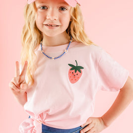 Pocket Fruit (Front) w/ Group of Smiley Fruit (Back) - Child Tee