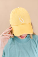 50 States - Baseball Cap (state outline front - state name back / white thread)