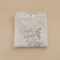 Embroidered PIGMENT Crewneck - Trust God's Plan