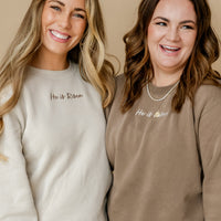 Embroidered PIGMENT Crewneck - He Is Risen