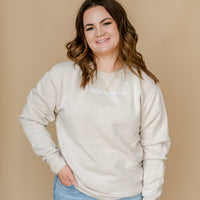Embroidered PIGMENT Crewneck - Walk By Faith