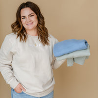 Embroidered PIGMENT Crewneck - Walk By Faith