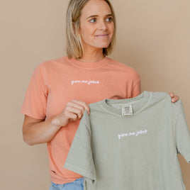 Embroidered Comfort Colors Tee - Give Me Jesus