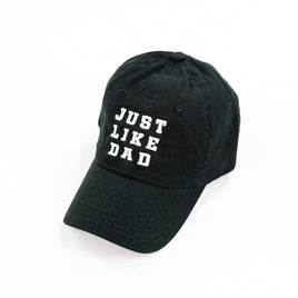 Just Like Dad - Black w/ White - Child Baseball Cap