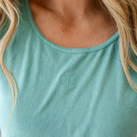 Comfort Colors Tank - Embroidered Mini Symbol (centered) - I'm Just a Girl Collection