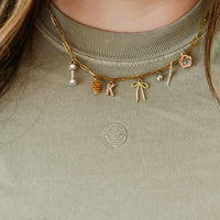 Comfort Colors Tee - Embroidered Mini Symbol (centered) - I'm Just a Girl Collection