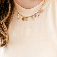 Comfort Colors Tee - Embroidered Mini Symbol (centered) - I'm Just a Girl Collection