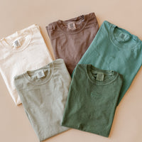 Comfort Colors Tee - Embroidered Mini Symbol (centered) - I'm Just a Girl Collection