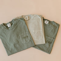 Embroidered Pocket Comfort Colors Tee - Tone on Tone - DAD