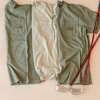 Embroidered Pocket Comfort Colors Tee - Tone on Tone - (Choose Your Dad/Grandpa Name)