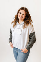 The Essential Crop Hoodie (Smoke - MAMA)