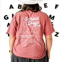 School Days - School Day Items (pf & b) - Comfort Colors Tee