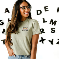 Embroidered Comfort Colors Tee - Take a Look, It's In a Book - Reading Rainbow