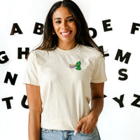 Embroidered Comfort Colors Tee - Back To School Pickle