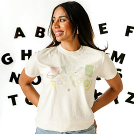 Watercolor School Supplies - Comfort Colors Tee