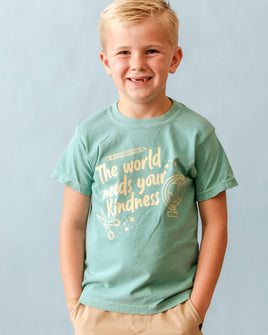 The World Needs Your Kindness - YOUTH Comfort Colors Tee