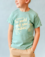 The World Needs Your Kindness - YOUTH Comfort Colors Tee