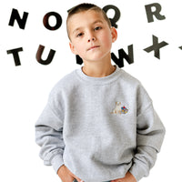 Embroidered Child Sweater - School Pup