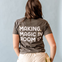 Making Magic in Room (Custom Name & Number) - Comfort Colors Tee