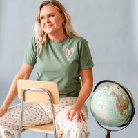 Big Heart - Teach Them Love Them Watch Them Grow (pf&b) - Comfort Colors Tee