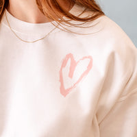 Big Heart - Teach Them Love Them Watch Them Grow (pf&b) - White BASIC Fleece