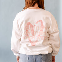 Big Heart - Teach Them Love Them Watch Them Grow (pf&b) - White BASIC Fleece