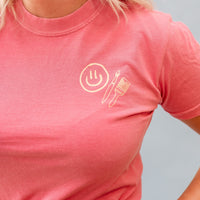 You Belong Here - Smiley and Supplies (pf&b) - Comfort Colors Tee