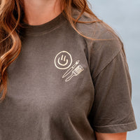 You Belong Here - Smiley and Supplies (pf&b) - Comfort Colors Tee