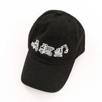 3 In A Row Construction Trucks - Child Baseball Cap