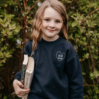 Book Lover. What Are You Reading? - Navy w/ Light Blue - Child Sweater