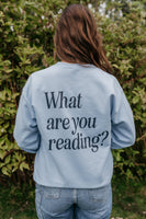 Book Lover. What Are You Reading? - Light Blue w/ Navy - Basic Fleece