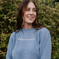 Will Yap About Books - Embroidered Pigment Crewneck