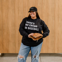 There's No Crying In Baseball (elbows) - Custom Number - Basic Fleece