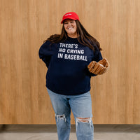 There's No Crying In Baseball (elbows) - Custom Number - Basic Fleece