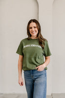 Arched Varsity - Semi-Custom - Comfort Colors Tee