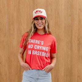 There's No Crying In Baseball (sd) - Custom Number - Comfort Colors Tee