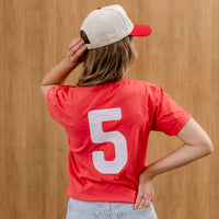There's No Crying In Baseball (sd) - Custom Number - Comfort Colors Tee
