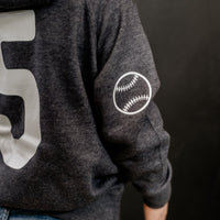 There's No Crying In Baseball (elbows) - Custom Number - Child Hoodie