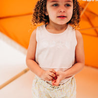 Embroidered Child TANK - 4 Shells In A Row