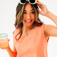 Embroidered Tone on Tone - Comfort Colors TANK - Forever Chasing Sunsets